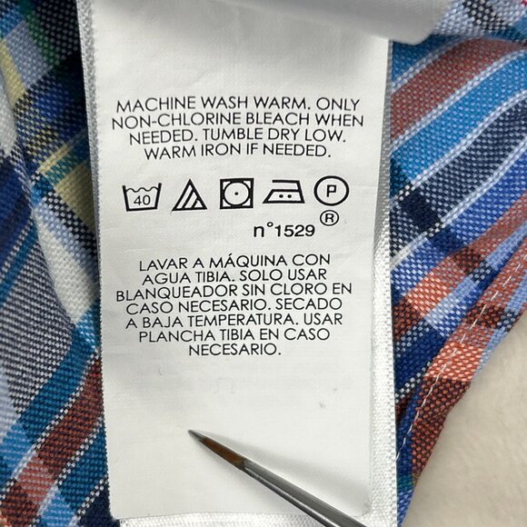 Polo Ralph Lauren Plaid Button-Down Shirt Men’s Large 100% Cotton Preppy - Picture 13 of 15